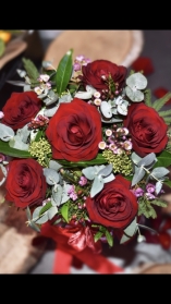 Luxurious Red Rose Hatbox